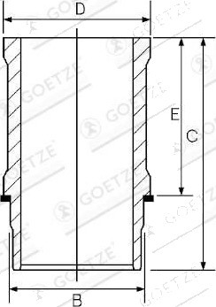 Sylinderhylse GOETZE ENGINE 14-604060-00