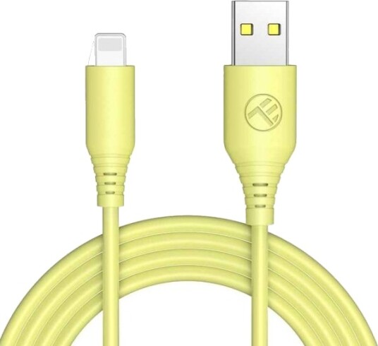 Tellur Silikon Usb-A Til Lightning-Kabel 1 M, Geltonas
