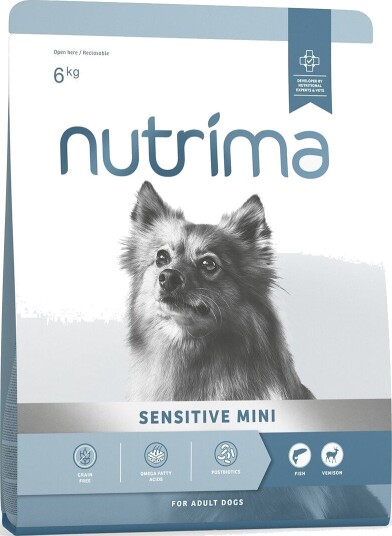 Nutrima Adult Dog Sensitive Mini & Venison Tørrfôr til Hund Fish Nutrima Adult Dog Sensitive Mini & Venison Tørrfôr til Hund Fish