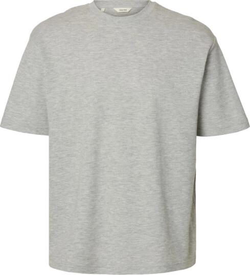 Selected Slhlooseoscar Ss O Neck Tee Noos Grey S