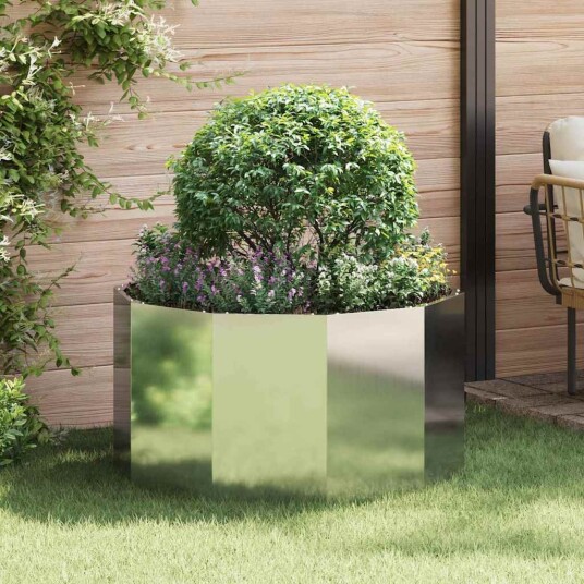 vidaXL Plantekassed sølv 90 x 90 x 50 cm Galvanisert Stål vidaXL Plantekassed sølv 90 x 90 x 50 cm Galvanisert Stål
