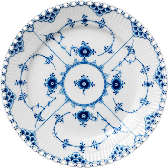 Royal Copenhagen Musselmalt Helblonde asjett 19 cm