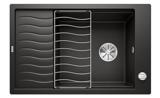 Blanco Elon XL 6 S, Silgranit 780 x 500 mm, nedfelling, Sort