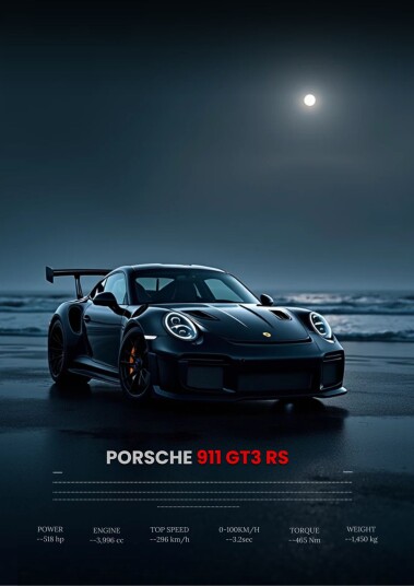 Plakat Porsche 911 GT3 RS