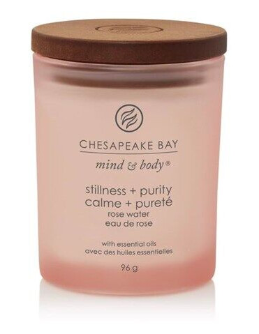 Chesapeake Bay Scented candle with wooden lid - Rose Water