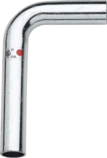 5 stk 28 mm TURBO stålbøy 90G uten hylse