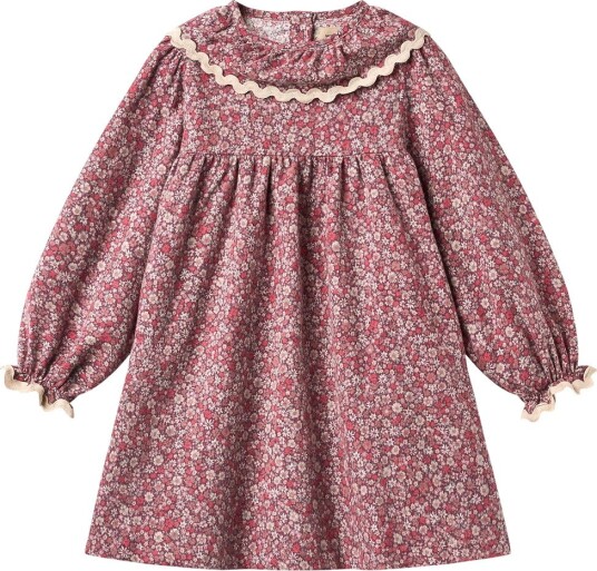 Wheat Dress L/S Collar Elvira Purple 122 Wheat Dress L/S Collar Elvira Purple 122