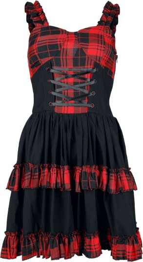 Heartless Kort kjole Parisa Dress XS til XXL Damer svart rød Heartless Kort kjole Parisa Dress XS til XXL Damer svart rød