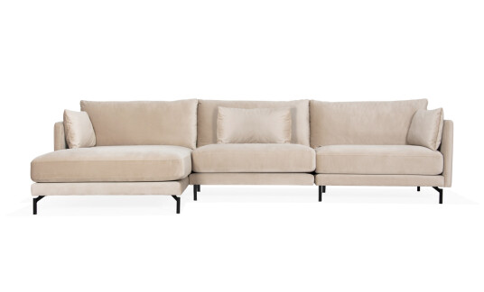 Soffadirekt LINDE Divansofa Large Venstre Velvet Greige