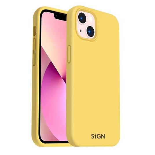 SiGN Liquid Silicone Case Til Iphone 14 - Gul