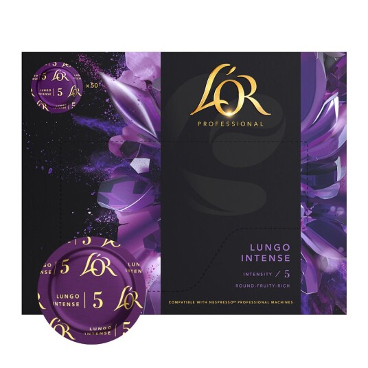 Nespresso L'OR Lungo Intense til Nespresso Pro. 50 kapsler