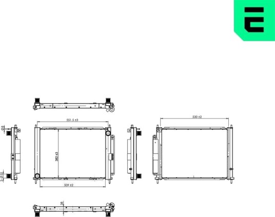 Radiator motorkjøling ERA 673003 Radiator motorkjøling ERA 673003