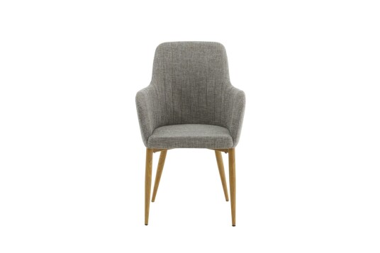 Comfort spisestuestoler lysegrå, eik dekor.