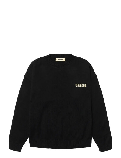 Woodbird Wbkurt Wobbly Crew - Black - L