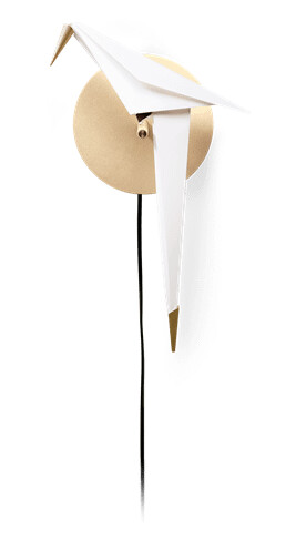 Moooi Perch Light Vegglampe Messing/ Hvit Liten Moooi Perch Light Vegglampe Messing/ Hvit Liten