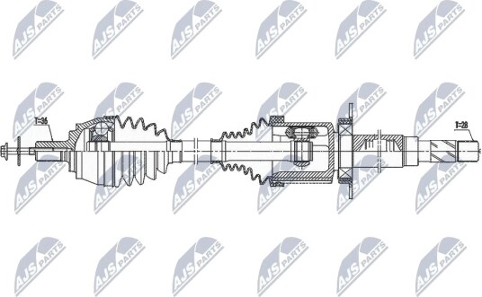 Nty Drivaksel NTY NPW VV 140