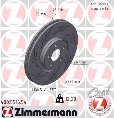 Bremseskive ZIMMERMANN 400.5516.54
