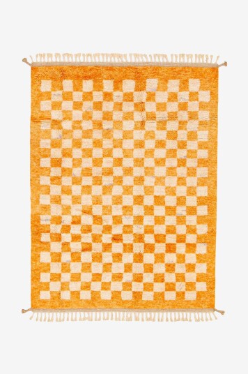 Bargi Ullteppe Berber Chess 178x238 cm Orange