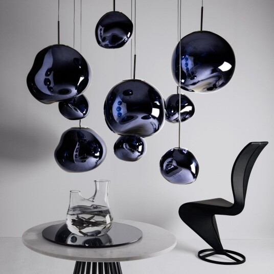 Tom Dixon Melt Mini LED hengelampe Ø 28 cm røykgrå Stue 27 Grå