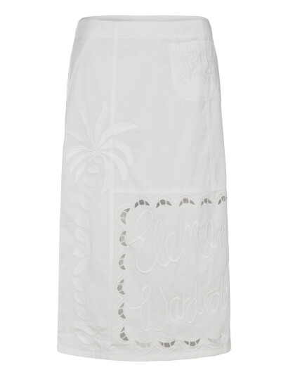 Stella Nova Elements Embroidered Cotton Skirt White 36 Stella Nova Elements Embroidered Cotton Skirt White 36