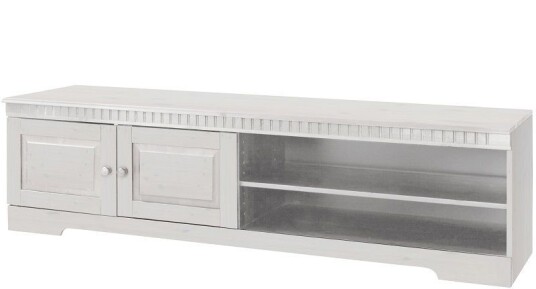 Loft24 Cuba TV-bord hvit lakkert furu Unoliving