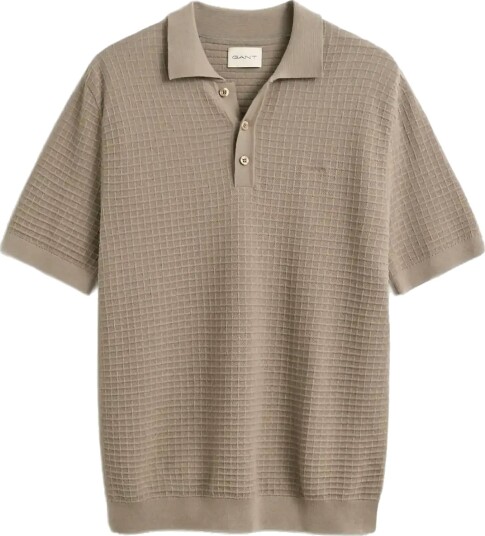 Gant Cotton Texture Polo Beige M