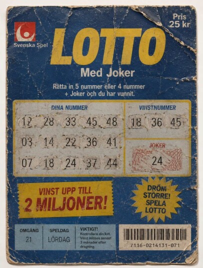 Plakat   Vintage Lotto Billett