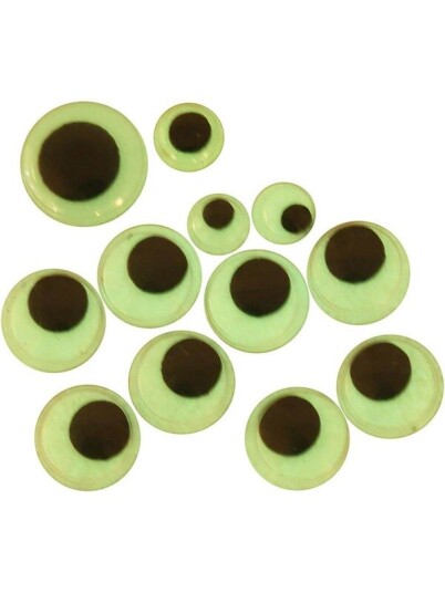Creativ Company Wiggle Eyes Glow in the Dark Self Adhesive 30pcs.