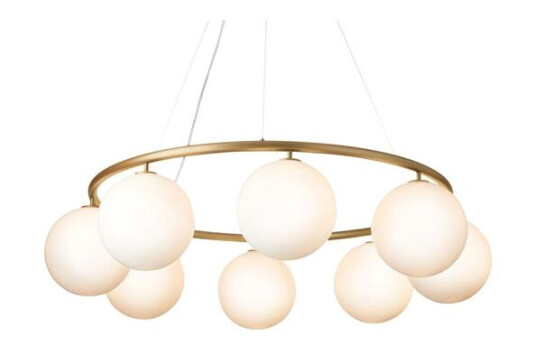 Nuura Miira 8 Sirkulært Taklampe Messing/ Opal