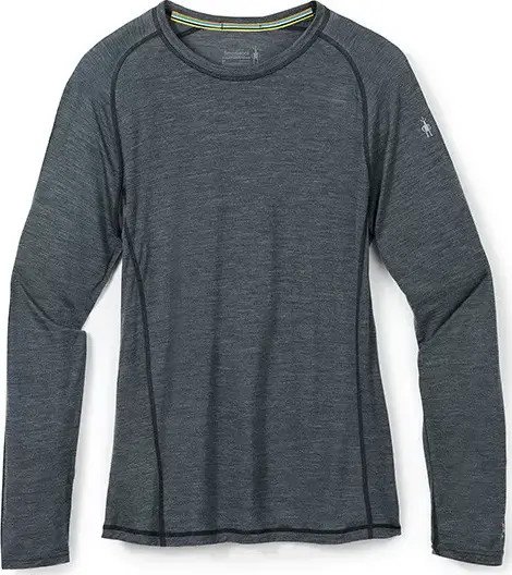 Smartwool Men"s Merino Sport Ultralite Long Sleeve Charcoal Heather S Smartwool Men"s Merino Sport Ultralite Long Sleeve Charcoal Heather S