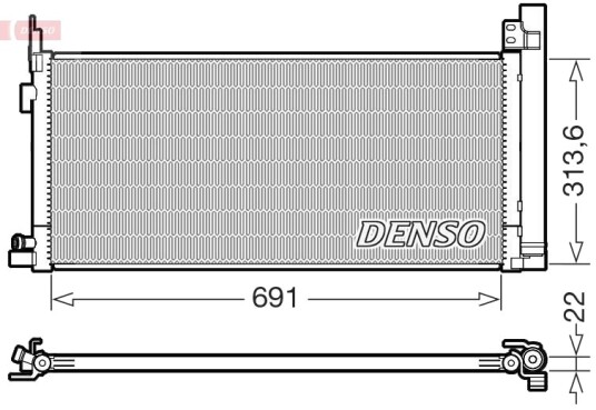 DENSO DCN50124 Kondensator, klimaanlegg