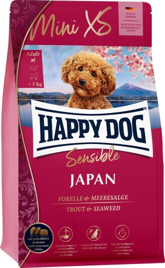 Happy Dog Voksen Mini Xs Japan Alle Hunderaser Ørret Glutenfri Kylling 300 G