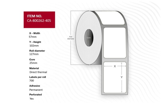 CAPTURE Label 57 x 102mm Core 25mm, CAPTURE Label 57 x 102mm Core 25mm,