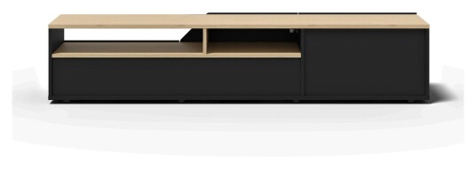 Temahome Verone TV-Bord, Lys eik/Svart, 180x38x38 Unoliving