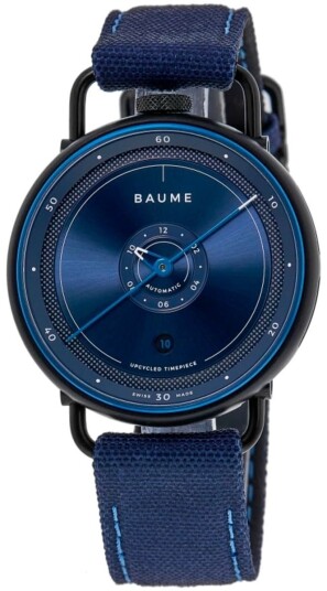 Baume & Mercier Herreklokke M0A10680 Blå/Lær Ø42 mm