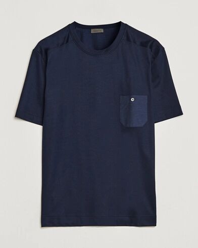 Zimmerli of Switzerland Cotton/Modal Crew Neck Loungwear T-Shirt Midni