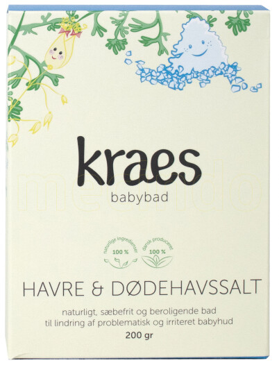 KRAES Babybad Havre & Dødehavssalt 200 Gram KRAES Babybad Havre & Dødehavssalt 200 Gram