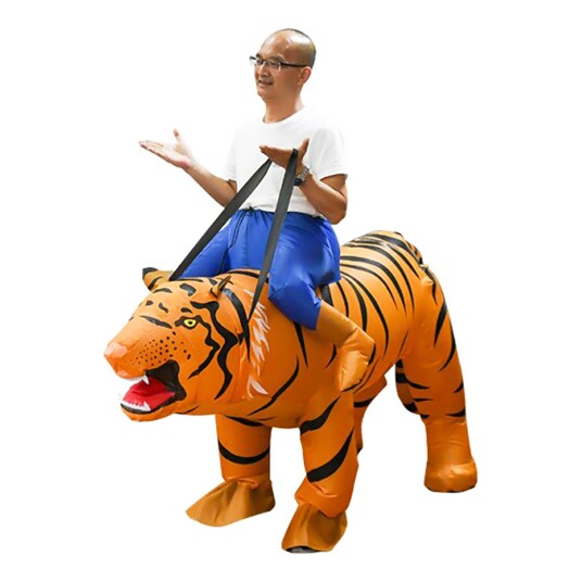 Catsson Int Group LTD Oppblåsbar Ridende Tiger Karnevalskostyme