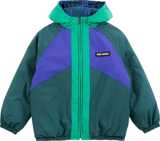 Bobo Choses Almost Moiré All Over Reversible Anorak   Navy   122