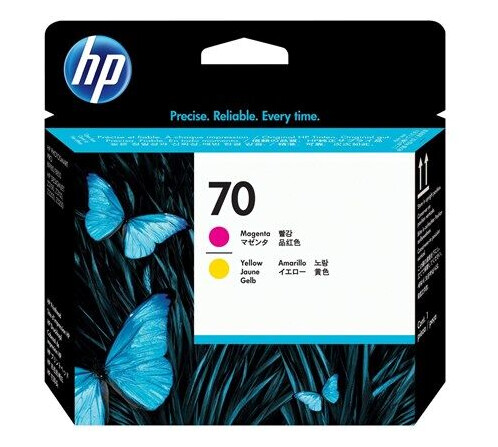 HP 70 / C9406A Yellow and Magenta Printhead - Skrivehode Yellow