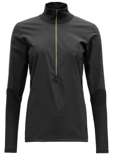 Devold Cover Woman Zip Neck Caviar XL, CAVIAR
