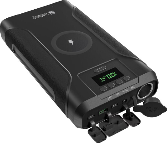 Sandberg Survivor 76800 mAh Powerbank med 7-i-1 funksjoner - Svart Sandberg Survivor 76800 mAh Powerbank med 7-i-1 funksjoner - Svart