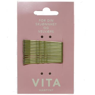 VITA Accessories Hårnåler gull matt 15 pack 5 cm VITA Accessories Hårnåler gull matt 15 pack 5 cm