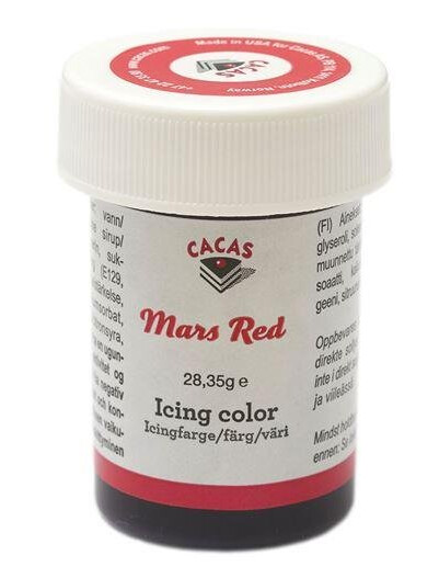 Cacas  Icing/konditorfarge mars rød
