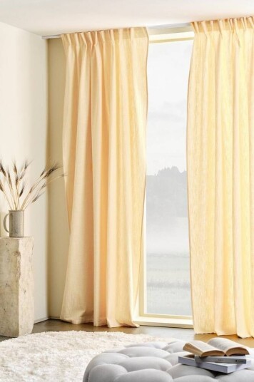 Jotex HENLEY gardin med multifunksjonsbånd 2-pk Gul 1616063-16-250 1616063-16-300
