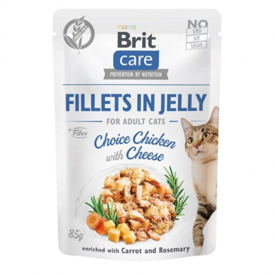 Brit Care Cat Jelly Kylling Filé & Ost I Gelé 85 G