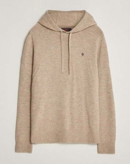 Morris Hertford Lambswool Hoodie Khaki