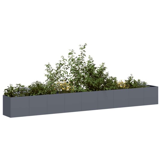 vidaXL Plantekasse antrasitt 360x40x40 cm kaldvalset stål