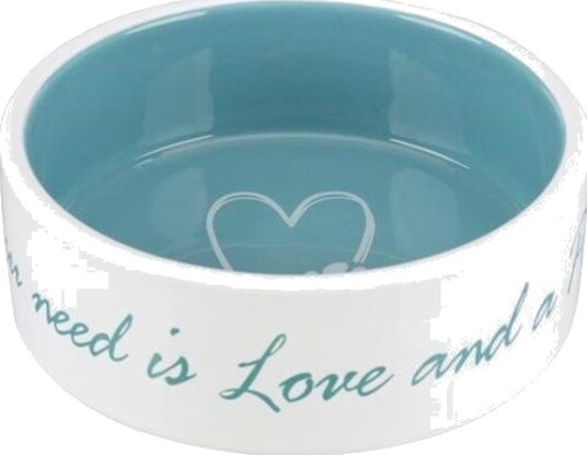 Trixie Pet'S Home Ceramic Bowl 0.3 L/ 12 cm Cream/Petrol Trixie Pet'S Home Ceramic Bowl 0.3 L/ 12 cm Cream/Petrol