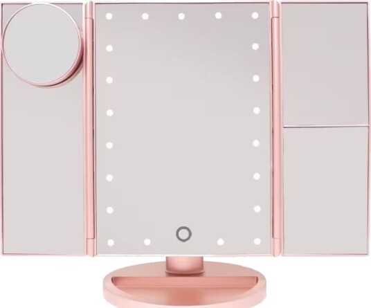 UNIQ LED Trifold Hollywood sminkespeil RoseGold UNIQ LED Trifold Hollywood sminkespeil RoseGold